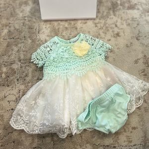 0-3 Mint Green Infant Dress